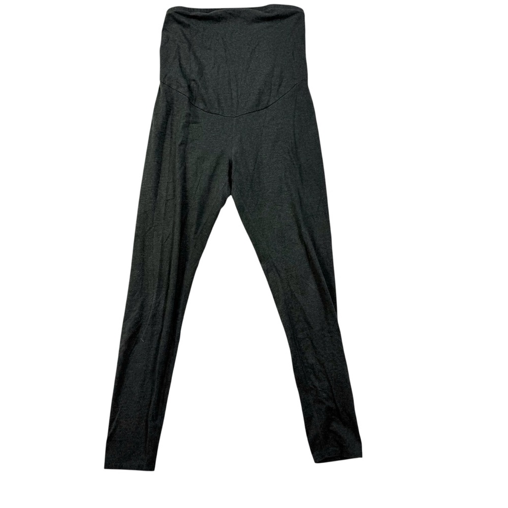 a:glow Maternity Dark Charcoal Gray Leggings – Full Belly Panel – Women’s Size L